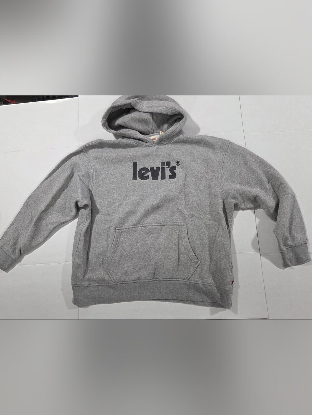 Levi's Men's Gray Logo Hoodie Sweater